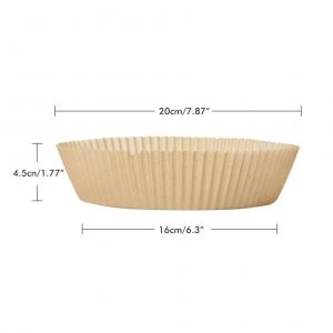 Hjlian Lot De 50/100 Feuilles De Papier Sulfurise Pour Friteuse A Air, Haute Temperature, Impermeable Et Resistant A La Graisse, Pour Four, Friteuse A Air, Rotissoire Et Micro-Ondes - Neuf
