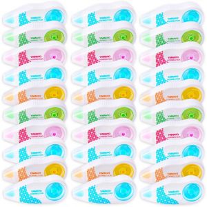 JEXNOVASHOP-30 Pcs Blanco Correcteur 5m x 5mm Souris Correcteur Blanc avec Capuchon Blanco Souris Correcteur pour Fournitures Scolaires &Eacute;cole Bureau - Neuf