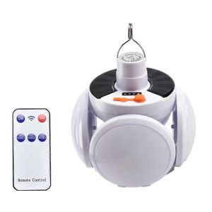 Lampe De Camping À Énergie Solaire Usb Rechargeable Led Télécommande Lanterne Pliable Portable D'urgence La - Neuf
