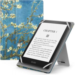 Étui Universel Pour 6"" 6.8"" 7"" Kindle Ereaders Fire Tablette-Kindle/Voyaga/Lenovo/Sony Kindle E-Book E-Reader Tablette,Coque En Pu Avec Support Réglable Et Dragonne,Abricot Épanoui - Neuf