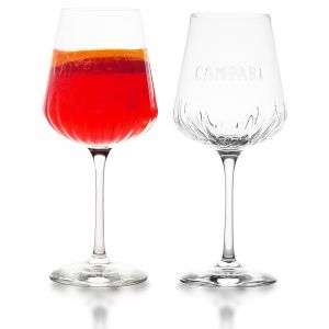 Lot De 2 Verres Cocktail Campari Stri&eacute;, Superbe, Neuf Et Officiel - Neuf