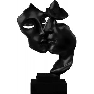 Sculpture décorative moderne en résine-Placement stable-Convient pour la décoration du salon,du bar,de la chambre,du bureau (noir) - Neuf