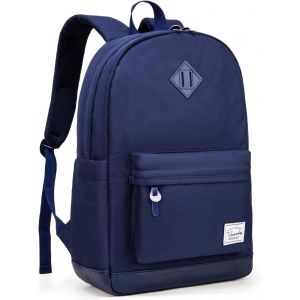 KALANKA-Sac &agrave; Dos Homme, 16,2L Sac a Dos Femme R&eacute;sistant &agrave; l'Eau 15,6 pouces Cartable Garcon Fille Ado pour Lyc&eacute;e Coll&egrave;ge Voyage Travail Bleu - Neuf