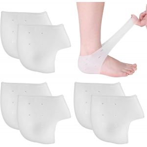 Kalanka-3 Paires Protege Talon Silicone, Silicone Respirant Prot&egrave;ge Talons En Gel, Prot&egrave;ge Talons En Gel, Pour Soulager La Douleur, Fasciite Plantaire, Tendinite, &Eacute;pine Calcan&eacute;enne, Hommes & Femmes, - Neuf