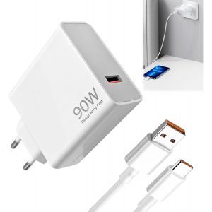 Loc-90W Chargeur Rapide Avec C&acirc;ble Pour Xiaomi 15 Ultra 15Pro 14T 14 13T 13 Ultra 13 Lite Pad 7 Poco X7 Pro X6M7 F7Pro F6 F5 F4,Redmi Note 14 13 12 11 Pro - Neuf