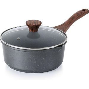 Subzonal-Casserole Induction 22 Cm 3l Antiadh&eacute;sive, Rev&ecirc;tement Granit, Couvercle Verre, 2 Becs Verseurs, Poign&eacute;e Ergonomique, Compatible Tous Feux Et Lave-Vaisselle - Neuf