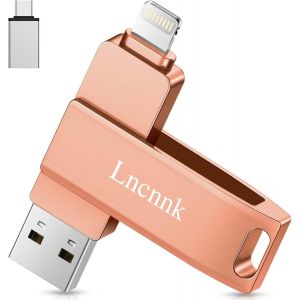 ChenQuanSarl-Mfi Certified Clé Usb 3.0 512 Go Pour Iphone, Lightning Pen Drive Stylo 3 En 1 Photostick Clé Usb Type C Usb De Mémoire De Sauvegarde Pour Iphone, Ipad, Android, Mac, Pc Rose Clair - Neuf