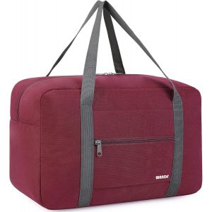 Rfcbc-Sac À Main Pour Avion Sac De Voyage Petit Bagage À Main Pliable Ryanair 40x20x25cm Sac De Sport Sac D'hôpital Sac De Week-End (Vin Rouge 20l) - Neuf
