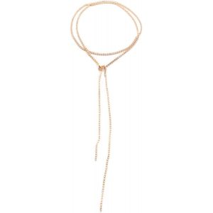 Kales-Collier Boho Y Ou Cz Strass Chaîne De Tennis Scintillant Lariat Collier En Cristal Long Cravate Collier Ras Du Cou Bling Collier De Bal Bijoux Cadeau Pour Femmes Filles - Neuf
