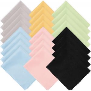 Chiffon de nettoyage en microfibre pour lunettes, objectifs, appareils photo, téléphones et autres surfaces délicates (17,5 x 14,5 cm) - Neuf