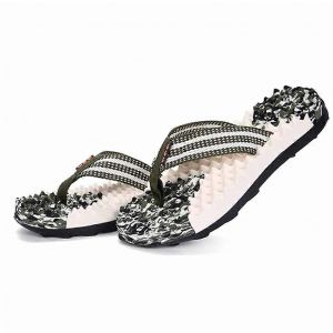 Les Hommes De L'acupression Des Chaussons Pour La R&eacute;flexologie Plantaire, Le Massage De Non-Glissement &Agrave; S&eacute;chage Rapide De Voyage Flip Flops, Int&eacute;rieur Ext&eacute;rieur Des Sandales De Plage - Neuf