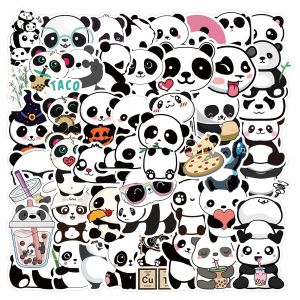 50 Pegatinas De Grafiti De Panda Para Portátil, Coche, Ordenador, Motocicleta, Bicicleta, Casco, Monopatín, Guitarra, Botella De Agua, Calcomanías De Guitarra, Regalos Decorativos Geniales. - Neuf