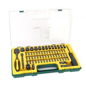 Jeu de 69 cles a cliquet et douilles pour reparation automobile, kit d'outils de demontage et d'installation - Neuf