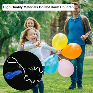 CAUC-Fermetures de Ballons à Hélium, Rubans avec Attache Rapide pour Anniversaire ou Mariage - 50 Pièces (Blanc),Répétable - Neuf