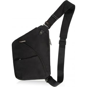 TIANYI-Sacoche Homme Bandouliere RFID Sac Poitrine Homme Portefeuille en Bandoulière Sacoche Antivol Léger Multi-Fonctionnel Sling Bag Imperméable Crossbody Sac Noir - Neuf