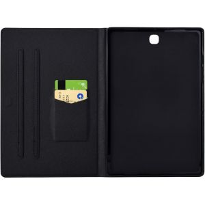 Coque Pour Samsung Galaxy Tab A 9.7 (Sm-T550/Sm-T555) Housse De Protection En Cuir Pu &Eacute;tui Magn&eacute;tique Avec Fonction Support Pour Samsung Galaxy Tab A 9.7 Tablette,Roses Et Chats - Neuf