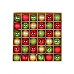 Le rouge, le vert et l'or, les d&eacute;corations de No&euml;l, arbre de No&euml;l, pendaison de boule de fort, 3cm boule de No&euml;l, brillant boule de couleur, de vacances de d&eacute;coration fournitures, 36 - Neuf