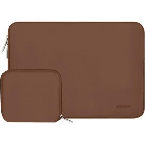 SJZG-16 Pouces Ordinateur Portable Pochette,Housse Pc 15-15,6 Pouces,Compatible Avec Macbook Pro 16,Hp,Acer,Dell,Lenovo,Asus,Laptop Sleeve N&eacute;opr&egrave;ne Sac Avec Petite Pochette,Brun Caramel - Neuf