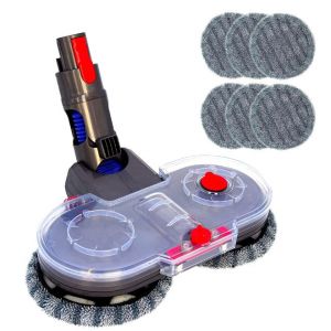 Tête de balai électrique pour aspirateur Dyson V11, V10, V8, V7, avec réservoir d'eau amovible, 6 balais lavables et 1 réservoir de recharge - Neuf