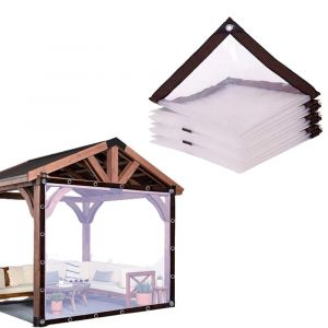 B&acirc;che en plastique transparent avec ?illets pour une utilisation ext&eacute;rieure et int&eacute;rieure - Neuf