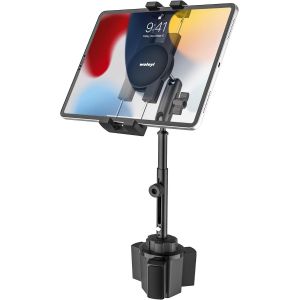 Jgd-Support Tablette Porte-Gobelet Voiture [Bras T&eacute;lescopique En M&eacute;tal] Support Ipad Porte-Gobelet Camion Avec Bras Long R&eacute;glable Pour Ipad Pro, Air Mini, Galaxy Tab, Kindle, Fire, T&eacute;l&eacute;phones 4-13 - Neuf