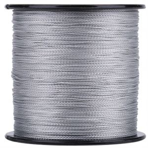 Corde De Peche Multifilament Tressee Pe 4 Brins Ultra Resistante De 300 M, Grise (1) - Neuf