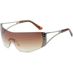 Lunettes De Sport Lunettes De Soleil Pour Hommes Lunettes Fe Conducteur Protection Uv400 Lunettes De Soleil Ovales Pour Femmes En Argent - Neuf
