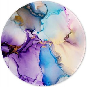 Tapis De Souris Avec Bord Cousu, Tapis De Souris De Qualit&eacute; Sup&eacute;rieure, Textur&eacute;, Imperm&eacute;able, Base En Caoutchouc Antid&eacute;rapant, Accessoires De Bureau,Marbre Arc-En-Ciel - Neuf