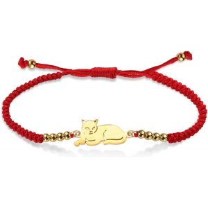 Eryi-Bracelet Tressé Réglable Fait À La Main En Corde Colorée Avec Perles Bracelet Animal Mignon Pour Homme Et Femme - Neuf