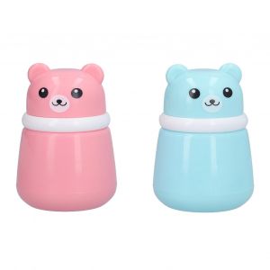 2pcs Cartoon Bear Powder Puff Box Vide Après Le Bain Puff Box Conteneur De Poudre Pour Voyage À Domicilecartoon Bear - Neuf
