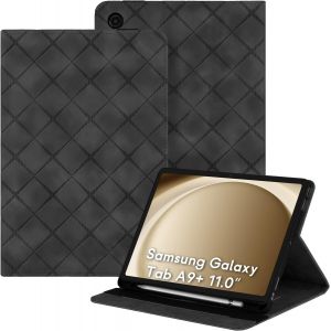 Coque Pour Samsung Galaxy Tab A9 Plus/Galaxy Tab A9+ 11 Pouces 2023 Sm-X210/X215/X216 &Eacute;tui Cuir Pu Avec Fonction Support Et Carte Housse Protection Tablette Pour Diamant-Gris - Neuf