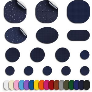 Mevronisshop-Patch R&eacute;paration Doudoune Adh&eacute;sif &iquest;45 Pi&egrave;ces Patch Doudoune Bleu Marine, Autocollant Imperm&eacute;able Tissu R&eacute;paration En Nylon Pour Vestes, Tentes, Vetement, Sacs &Agrave; Dos &iquest; Sans Couture - Neuf