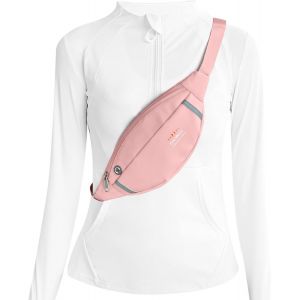 nzqaf-Grand Sac Banane Sac Banane pour Femmes Sac de Taille de Mode Dames et Hommes Sports Noir Sac de Ceinture étanche pour Le Voyage iPhone Travailleur Camping Randonnée Fitness Vélo Chasse - Neuf