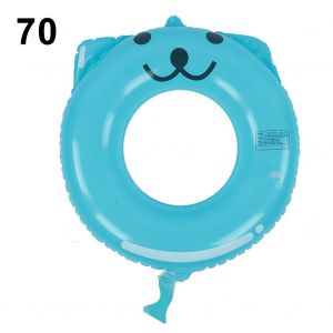 Bouee De Natation Gonflable En Forme De Chat Bleu, Bouee De Sauvetage Pour Enfants, Animaux Mignons, Lit Flottant, Piscine, Jouets D'ete, 70 Cm/27,6 Pouces - Neuf