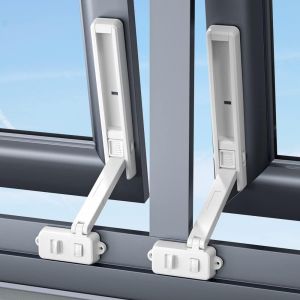 2 Pi&egrave;ces Baby Safety Window Restrictor,Verrou De S&eacute;curit&eacute; Pour Enfants Et Animaux Domestiques,Aucun Outil De Per&ccedil;age,Facile &Agrave; Installer Et &Agrave; Utiliser (2 Pcs,Blanc) - Neuf