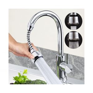 Accessoire de douchette flexible pour robinet de cuisine avec 2 modes de pulv&eacute;risation - Neuf