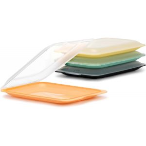 Kalanka-Bo&icirc;tes A Charcuterie Fresh | Ensemble De 4 Mini | Boite A Jambon Conservation Frigo, Empilable | Passe Au Congelateur, Micro-Ondes Et Lave-Vaisselles | Sans Bpa, 12x3,1x18cm, Couleurs Pastel - Neuf