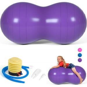 Peanut Ball,Balle De Massage Pour Yoga Pilates Physioth&eacute;rapie,Anti-Burst Ball D'exercice 90x45cm Avec Pompe &Agrave; Main,Gym Qualit&eacute; Fitness Ball Pour Grossesse,Enfants,Femmes,Hommes.[K1011] - Neuf