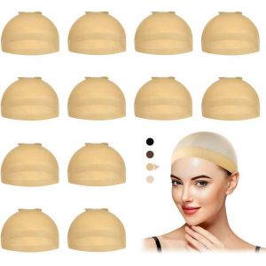 Bonnets De Perruque Pour Femmes, Wig Caps Filet Cheveux Perruque, Nude 12 Pi&egrave;ces - Neuf