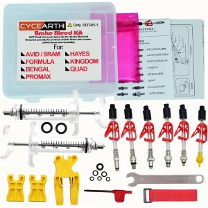 Mevronisshop-V&eacute;lo Frein Dot Huile Kit De Purge Pour Avid Sram Code5 Code R Juicy Ultimate Elixir Formule Hayes Bngal Esp&eacute;rons Quad Hydraulique Disque Outils - Neuf