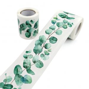 HJLIAN Bordure decoupee en eucalyptus, autocollant de verdure pour tableau d'affichage, bordure de printemps, decoration pour la maison et l'ecole - Neuf