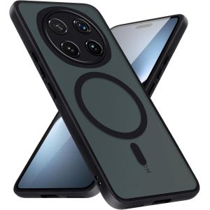 Kal-Coque Magnétique Pour Honor Magic 7 Pro 5g Compatible Avec Magsafe, Étui Mat Translucide Silicone Anti Empreintes Pc Dur Housse Arrière Anti-Rayures Case Pour Honor Magic 7 Pro 5g 6.8"", Noir - Neuf