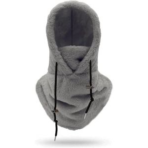 L'hiver Thermique Polaire Cagoule Polaire Doublée Chapeau De Ski Coupe-Vent Et Chaude En Plein Air Foulard Capuchon - Neuf