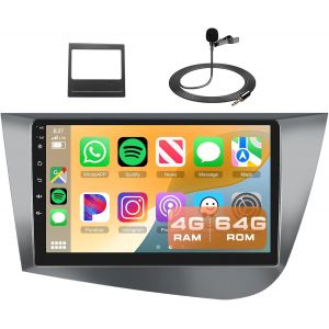 Autoradio Pour Seat Leon 2 Mk2 2005-2012,Android 2G+64G Carplay Android Auto Hifi,9"" &Eacute;cran Tactile Gps Wifi Bluetooth Fm Rds Radio Usb Leon Auto Navi Vid&eacute;o St&eacute;r&eacute;o Lecteur +Canbus[Z1696] - Neuf