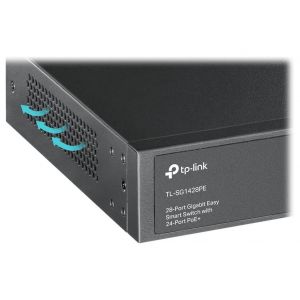 TP-Link TL-SG1428PE - Commutateur - intelligent - 24 x 10/100/1000 (PoE+) + 2 x 10/100/1000 - Montable sur rack - PoE+ (250 W) - CA 100 - 240 V - Neuf