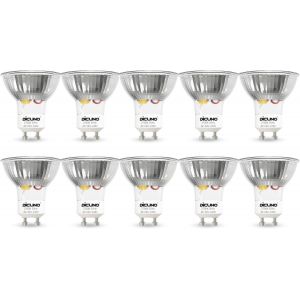Kal-Ampoule Led Gu10, Blanc Chaud 2700k, 5w, Équivalent 50w Lampe Halogène, 400lm, Ampoule Led Spot Culot Gu10, Non-Dimmable, 230v, 120° Larges Faisceaux, Lot De 10 - Neuf