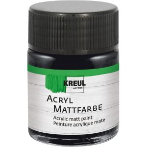 Peinture Acrylique Mate, Noir en Pot, Peinture crémeuse et couvrante, séchage Rapide, à Base d'eau, Convient à de Nombreux Supports différents, Black, 50 ml (Lot de 1), Set de 50 Pièces - Neuf