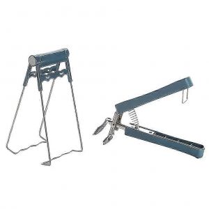 Lot de 2 pinces de cuisine en plastique antidérapantes et anti-chaleur pour bol et soucoupe, pince pour bol, pince pour assiette, gadget de cuisine pour la maison (pince pour bol bleu foncé + bleu foncé) - Neuf