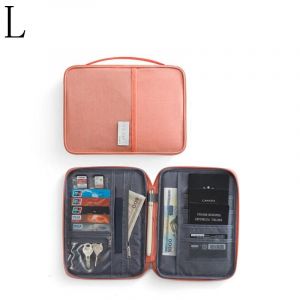 Packs De Passeport Portefeuille Porte-Passeport Familial Multi-Fonctionnel &Eacute;tui &Agrave; Documents Organisateur Accessoires De Voyage Sac &Agrave; Documents Porte-Carte.L Orange Pink. - Neuf