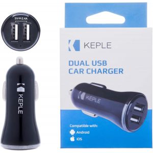 SJZG-Dual Port Usb Dans Le Chargeur De Voiture Par Compatible Avec Samsung Galaxy A8 (2018) Sm-A530/ Galaxy A8+ (2018) Sm-A730 S9 S10 | D'Allume Cigare Automatique 2.4A (12/24V) - Neuf